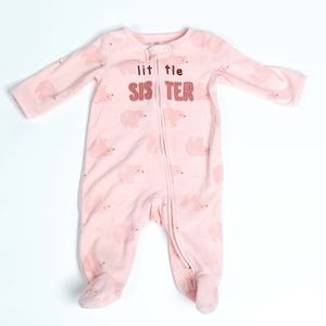 Pink little sister onesie